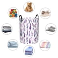 thumbnail image 6 of Daiia Lavender Flowers Round Laundry Basket with Handles Thickened Waterproof Circular hamper,Dirty Clothes Storage Basket for Bedroom,Bathroom,College Dorm-Small, 6 of 8