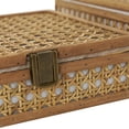 thumbnail image 5 of DecMode Handmade Woven Rattan Brown Rattan Decorative Box with Bronze Latches, 2 Count, 5 of 10