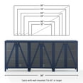 thumbnail image 5 of Cassai 3Pc Media Storage Cabinet Set Navy - 3 Storage Pantries, 5 of 15