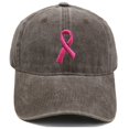 thumbnail image 2 of WCJM Baseball Hats Unisex Ribbon Embroidery Baseball Cap Washed Soft Fabric Dad Hat Adjustable Shaped Visor Summer Outdoor Sun Cap, 2 of 5
