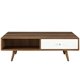 Modway Transmit Coffee Table in Walnut White - Walmart.com