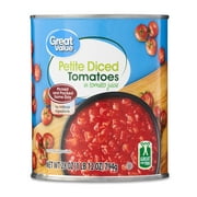 Great Value Petite Diced Tomatoes in Tomato Juice, 28 oz Can