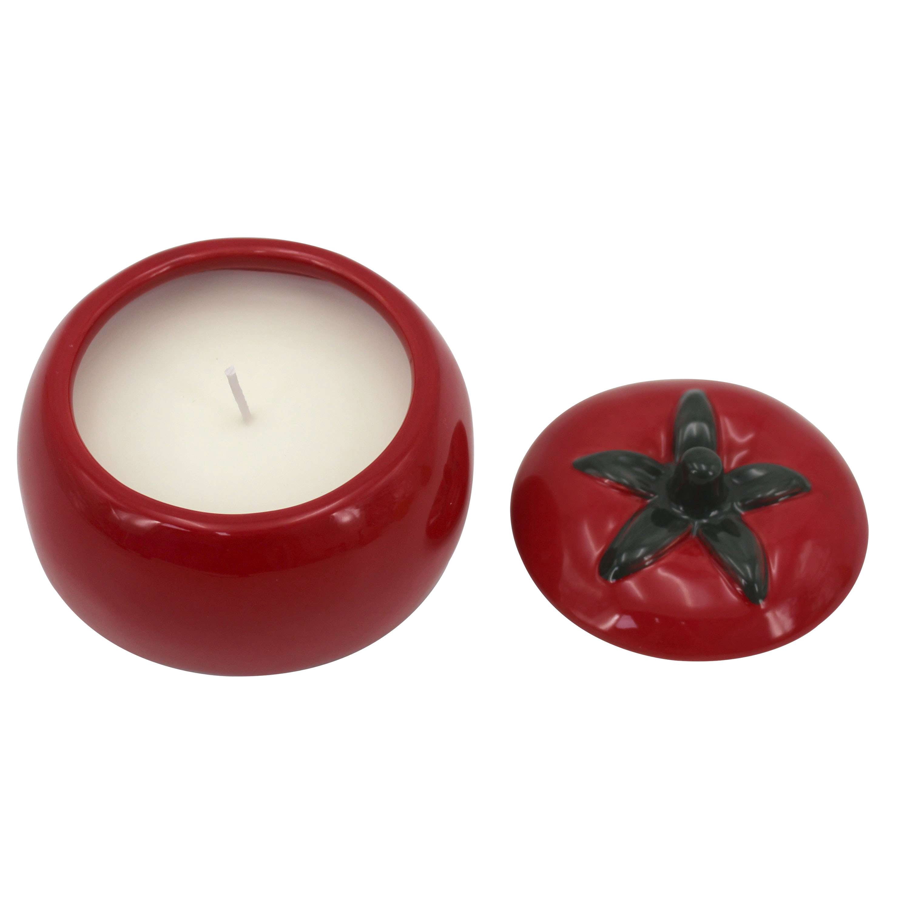 Better Homes & Gardens 1-Wick Ceramic Fruit Candle, Tomato and Thyme, 6 oz