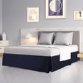 thumbnail image 1 of PiccoCasa Bed Skirt Double Brushed Microfiber with Dust Ruffle, Queen Navy Blue, 1 of 8