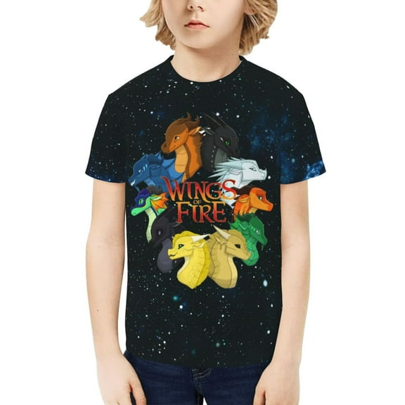 Wings Of Fire Kids T-Shirt 3d Printed Graphic T-Shirts Boys And Girls Short Sleeve Shirts For Youth Kids X-Small