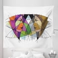 thumbnail image 1 of Abstract Tapestry, Contemporary Polygonal Themed Striped Art Face Portraits in Colorful Design, Fabric Wall Hanging Decor for Bedroom Living Room Dorm, 5 Sizes, Multicolor, by Ambesonne, 1 of 1
