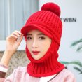 thumbnail image 3 of Kiplyki Women's Cold-proof Neck Protection One-piece Hat Warm Knitted Hat, 3 of 6