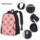 thumbnail image 3 of Disketp Strawberries Mochila Estampada de Gran Capacidad con Lonchera y Estuche, Set de 3 Piezas para Estudiantes, 3 of 7
