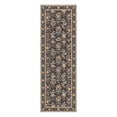 thumbnail image 2 of GENIMO 2' x 6' Runner Rug, Machine Washable Non Slip Low Pile Hallway Runner Rug for Kitchen Laundry Room, Romantic Floral, Dusty Charcoal, 2 of 6