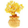 thumbnail image 2 of Árbol de dinero de bonsái con  para decoración de hogar/oficina de y Amarillo Zulema Crystal Money Trees, 2 of 8