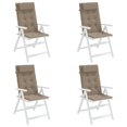 thumbnail image 2 of vidaXL Highback Chair Cushions 4 pcs Taupe Oxford Fabric, 2 of 5