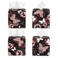 thumbnail image 2 of Lsque Butterfly Printed Tissue Box Cover Holder, Facial Paper Organizer Dispenser,Square with Bottom Belt, PVC Leather Decorative Organizer, 2 of 8