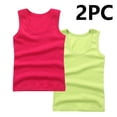 thumbnail image 2 of Khunlpohl Toddler Boy's Sleeveless Tank Tops Kids Girls Summer Basic Cotton Shirts Athletic Undershirts T Shirts 2 Pack, 2 of 3
