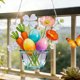 thumbnail image 4 of Adorno colgante de ventana de acrílico teñido con forma de huevo de Pascua | Adorno atrapasol estilo cristal marino | Decoración rústica para el hogar y el jardín, ideal para ventanas, 4 of 8