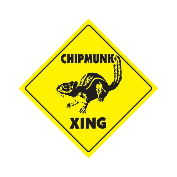 SignMission X-Chipmunk 12 x 12 in. Chipmunk Crossing Zone Xing Sign