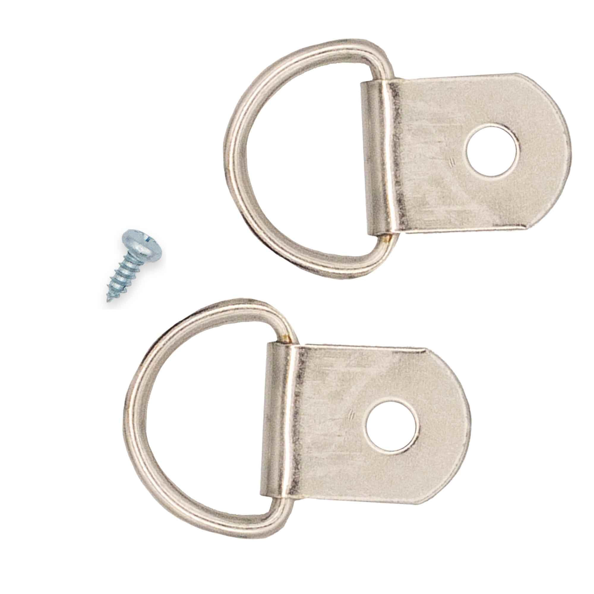 25 Triangle D Ring Strap Hanger Small With Screws For Picture & Canvas Frames 