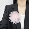 thumbnail image 4 of Yokua Elegant Sheer Tulle Feather Beaded Brooch Pin Fashion Accessory for Party, 4 of 14