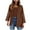 Brown, variant on Feancey Linen Cardigans for Women Open Front Long Sleeve Kimonos Loose Fit Casual Beach Coverups Lightweight Cardigan Jacket Blue M