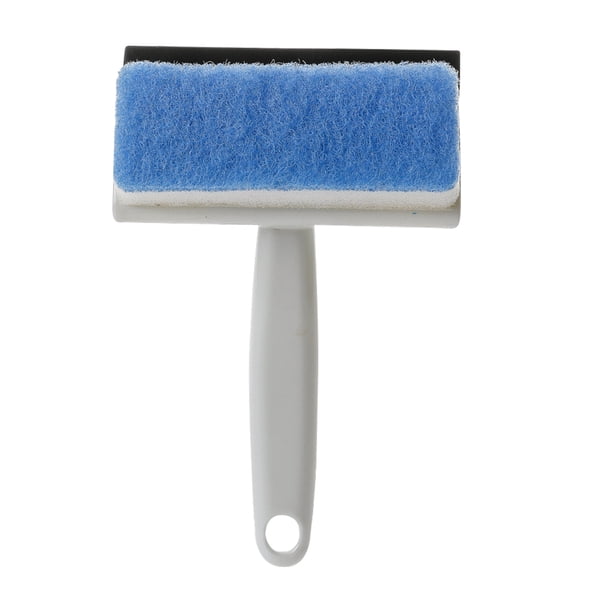 1 escobilla de goma para ventanas de doble cara, herramienta de limpieza para baño.