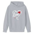 thumbnail image 4 of Sudaderas con capucha para niños y niñas, sudaderas casuales de manga larga, lindas sudaderas de gran tamaño con bolsillo de polar, chaquetas para niñas, 4 of 4