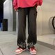 thumbnail image 5 of Pantalones de Mezclilla Sueltos para Hombres Primavera Otoño Moda Vintage Casual Hombres Pantalones Sueltos de Pierna Recta para Salidas Diarias Viajes Negro M, 5 of 8