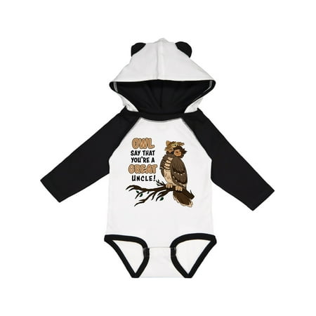 

Inktastic Owl Say That You re A Great Uncle-Cute Owl Family Gift Baby Boy or Baby Girl Long Sleeve Bodysuit