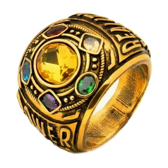 Avengers Thanos Colorful Power Stones on Bronze Finish Metal Statement Ring Size 11