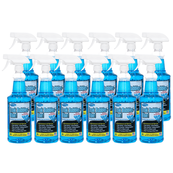 ComStar Leak Bubbles Blue HVAC & Gas Detector, 1 Quart Spray, Fastest-Acting Leak Detector in Today's Market - Safe, Non-Corrosive, Long-Lasting Bubbles & Detects Micro Leaks, (Pack of 12)