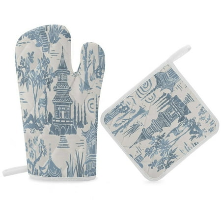 

Zen Garden Blue Oven Gloves And Pots Stand Set Oven Gloves And Pot Racks Pot Racks And Oven Gloves Set
