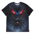 thumbnail image 3 of LAOLIUSN Men’s Graphic T-Shirt Spider Web Print, All Over Spider Pattern Tee, Short Sleeve Crewneck,Sizes S-4XL, 3 of 7
