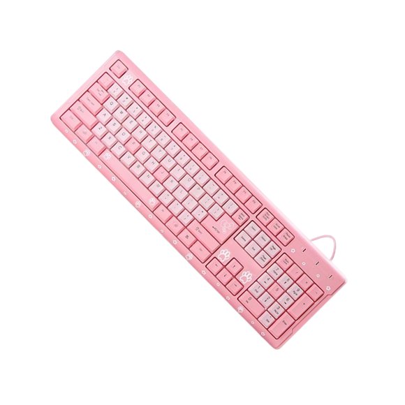 Guardoinrt Wire Keypad Pink Keyboard Office Supplies Computer Keypads Cute Looking Adjustable Universal Bedroom Desktop Keyboards