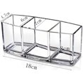 thumbnail image 5 of Caja de almacenamiento de cosméticos con 3 rejillas, caja de almacenamiento de pinceles de acrílico transparente para pinceles de maquillaje y lápices labiales JM, 5 of 5