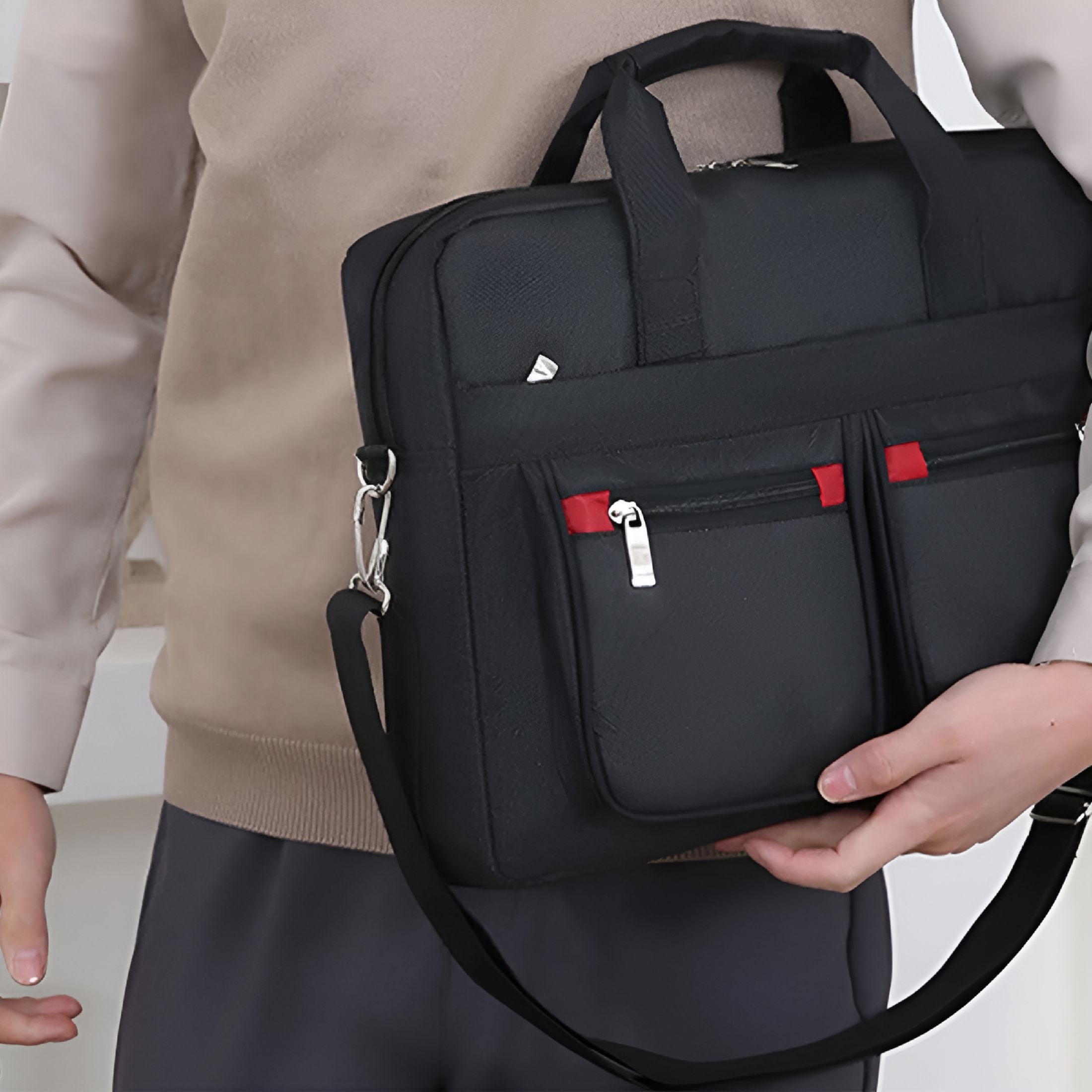 GASTROPOD Large Briefcases for Men Tote Bag Laptop Case Work Bags Office Messenger Bag Handbags Sports Travel Chest Rucksacks Shoulder Crossbody Rucksacks Bag with Multiple Pockets