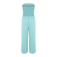 thumbnail image 5 of WTXUE Jumpsuits | Womens Casual Loose Overalls Sleeveless Wide Leg Long Pant Rompers with Pockets | 1 Piece Mint Green XL, 5 of 6