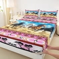 thumbnail image 3 of Castle Fairy Female Men Adults Farm Horse Twin Sheet Sets,Boho Tribal Aztec Bedding, 3 of 7