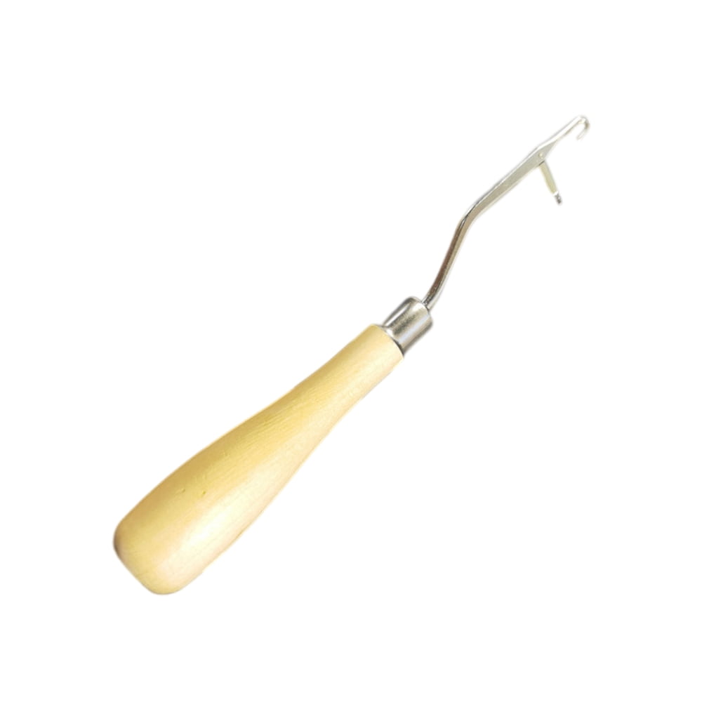 Tureclos Crochet Tools Durable Metal Handle Crocheting Accessories DIY Fittings Wooden Crafts Equipment Professional Knitting Tool Carpet