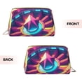 thumbnail image 2 of Saiise Geometry Dash Print Makeup Bag PU Leather Travel Makeup Bag Organizer Makeup Pouch, Portable Cosmetic Bags for Women,Cute Make Up Bag for Travel Size Toiletries Accessories Brushes, 2 of 7