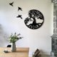 thumbnail image 2 of Decoración de pared de metal con forma de árbol de la vida, arte de silueta, decoración de interiores, decoración de jardín interior y exterior (negro), 2 of 5