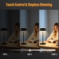 thumbnail image 5 of DAYBETTER Cordless Rechargeable Table Lamp with Touch Control & Dimming, 3 Color Temperature, Portable Touch Lamps for Bedside Dining, Black, 5 of 7