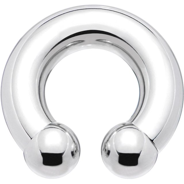 Fer à Cheval Prince Albert Anneau Fileté Interne 316L Acier (Jauge 0 & 00)