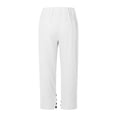 thumbnail image 5 of MELDVDIB Linen Pants for Women Summer Casual Straight Wide Leg Pants Vacation Beach Lounge Trousers with Pockets, 5 of 6