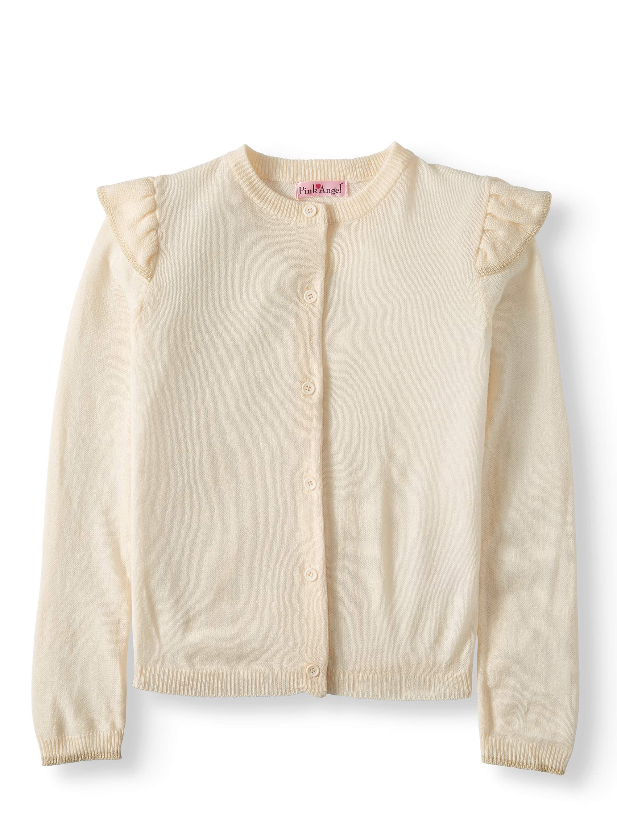 girls ruffle cardigan