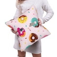 thumbnail image 6 of Bingfone Donut Linen Throw Pillow Covers Cushion Case Pocket Button Vintage Farmhouse Pillowcase for Sofa Couch Bed 20"x20", 6 of 9