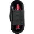 thumbnail image 2 of Black Leather Horizontal Belt Loop Waist Case Compatible with BLU Flex Flip Phone, 2 of 5