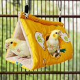 thumbnail image 5 of Nido de pájaro cálido para invierno, hamaca colgante de terciopelo, cobertizo, jaula de peluche esponjoso para pájaros, cama para dormir mullida para loros, periquitos, cacatúas, agapornis, pequeño (a, 5 of 5