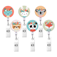 thumbnail image 6 of 12 Pcs Animal Badge Reels Retractable Holder with Alligator Clip Nurse Cute for ID Card Holders, 6 of 8