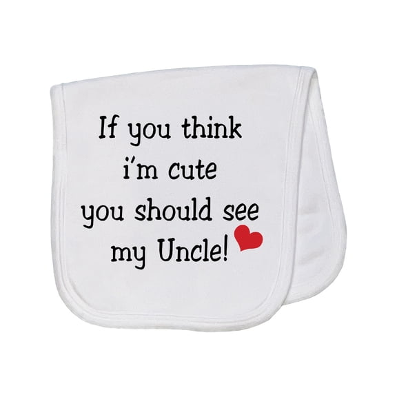 Inktastic Cute Uncle Baby Burp Cloth