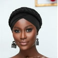 thumbnail image 5 of 2Pack African Women Turban Caps Pre-Tied Twisted Turbans Head Scarf for Women Hair Wraps Cover Beanie Cancer Chemo Headwear, 5 of 7