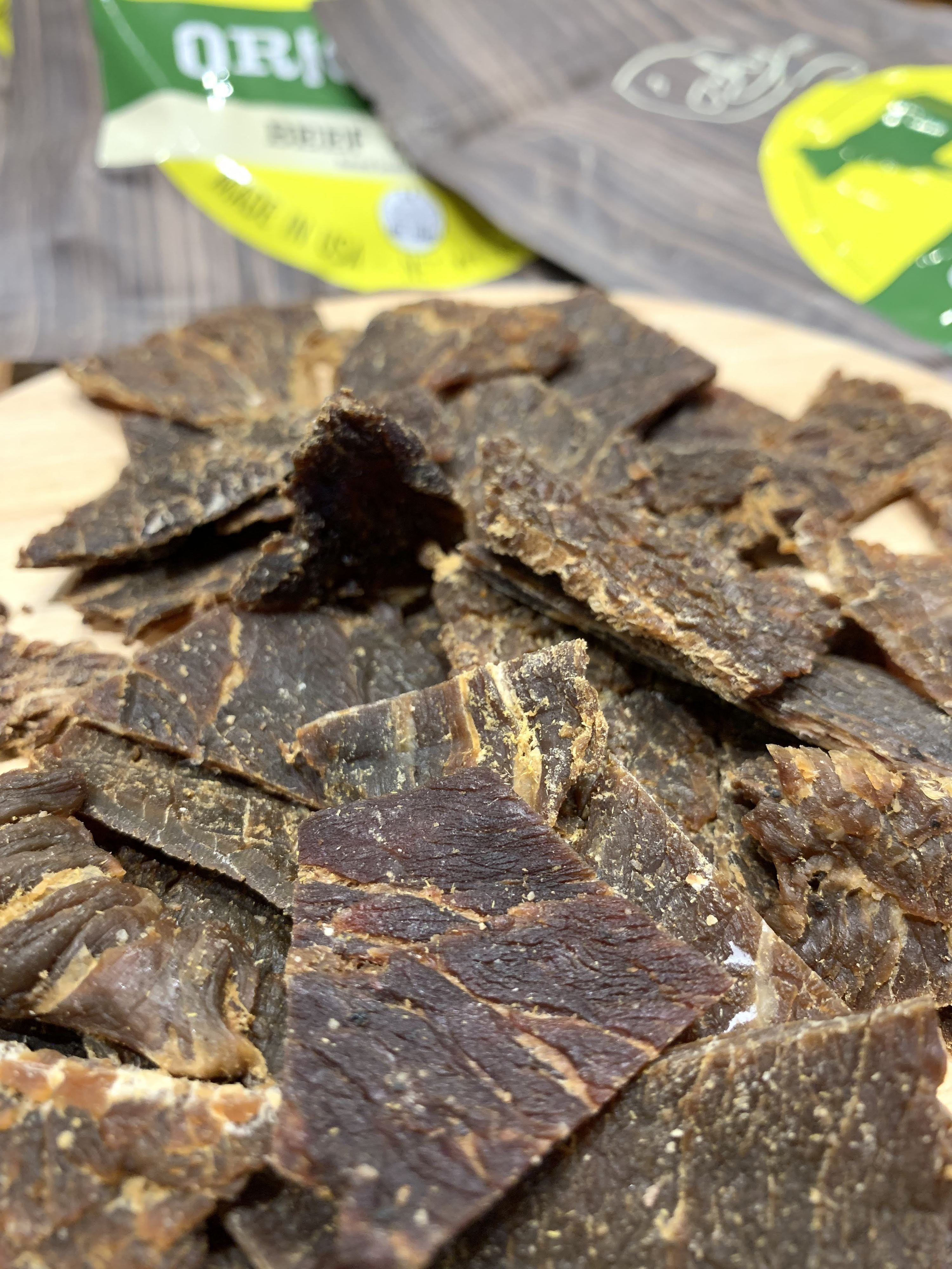 All Natural Original Beef Jerky - No Added Preservatives, No MSG or Nitrates - Bold & Peppery, 100% Lean Beef (1 Pound)