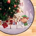 thumbnail image 5 of GZHJMY Christmas Snowman Christmas Tree Mat, Round Christmas Tree Stand Mat Decoration for Holiday Party Home Christmas Day Ornaments Floor Door, 28.3", 5 of 6